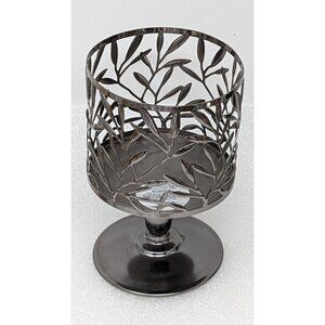 Bath & Body Works Candle Holder: Leafy Metal Design